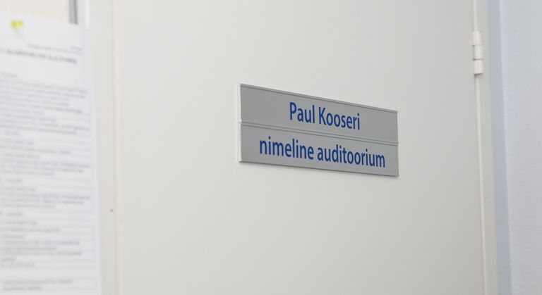 Paul Kooseri nimeline auditoorium Eesti Merekooli Tartu filiaalis.