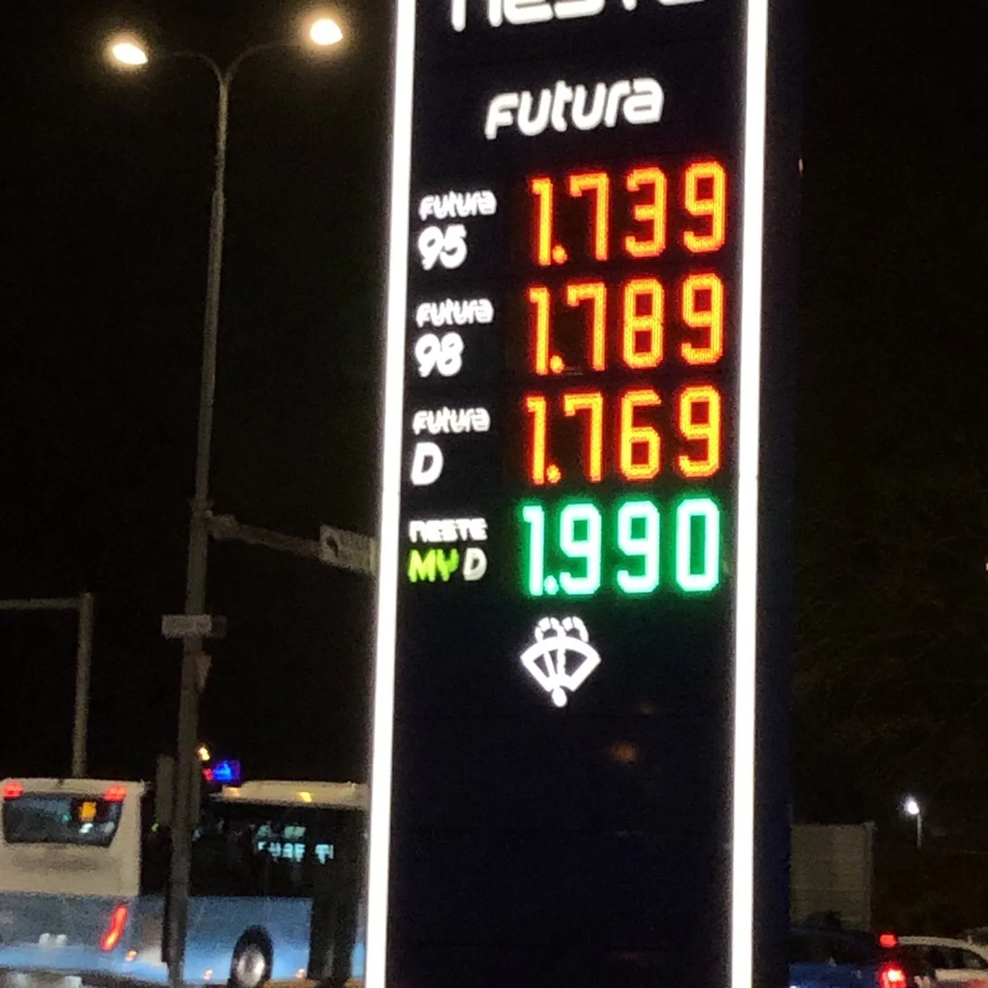 Kütusehinnad  täna Neste tanklas.