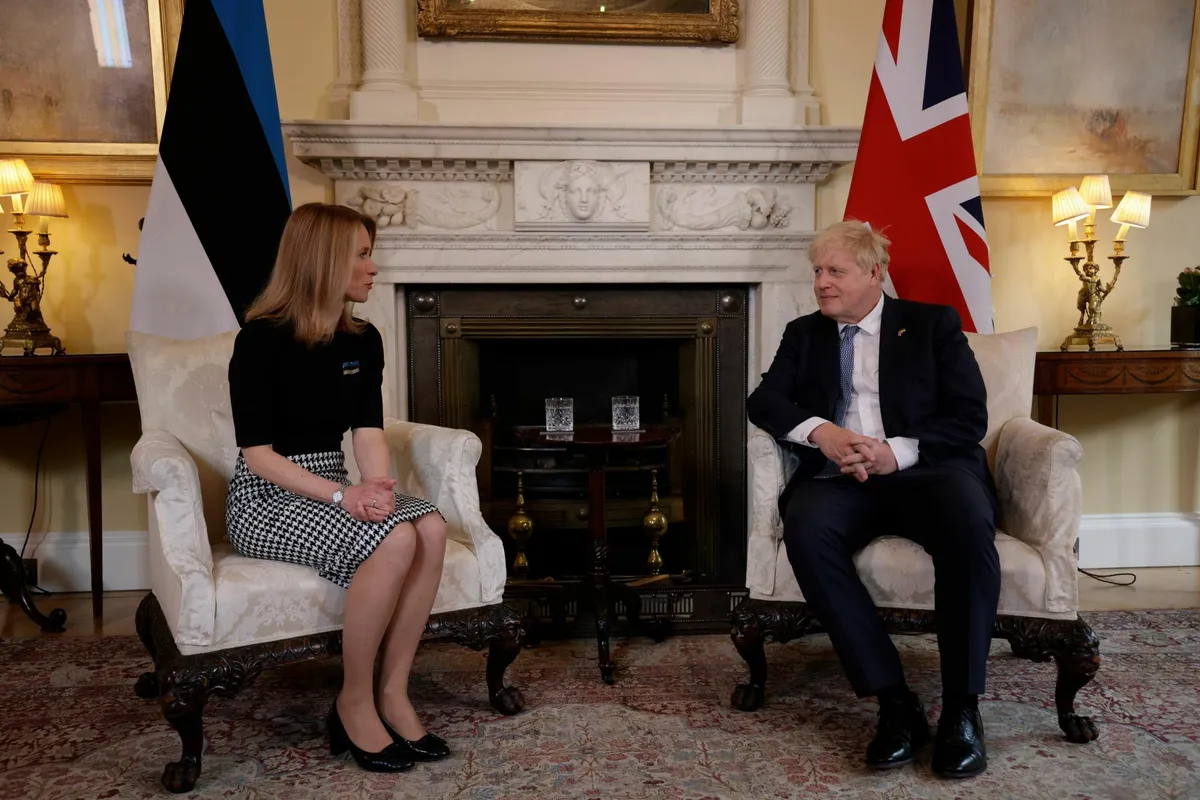 Ühendkuningriigi peaminister Boris Johnson koos Kaja Kallasega Londonis.