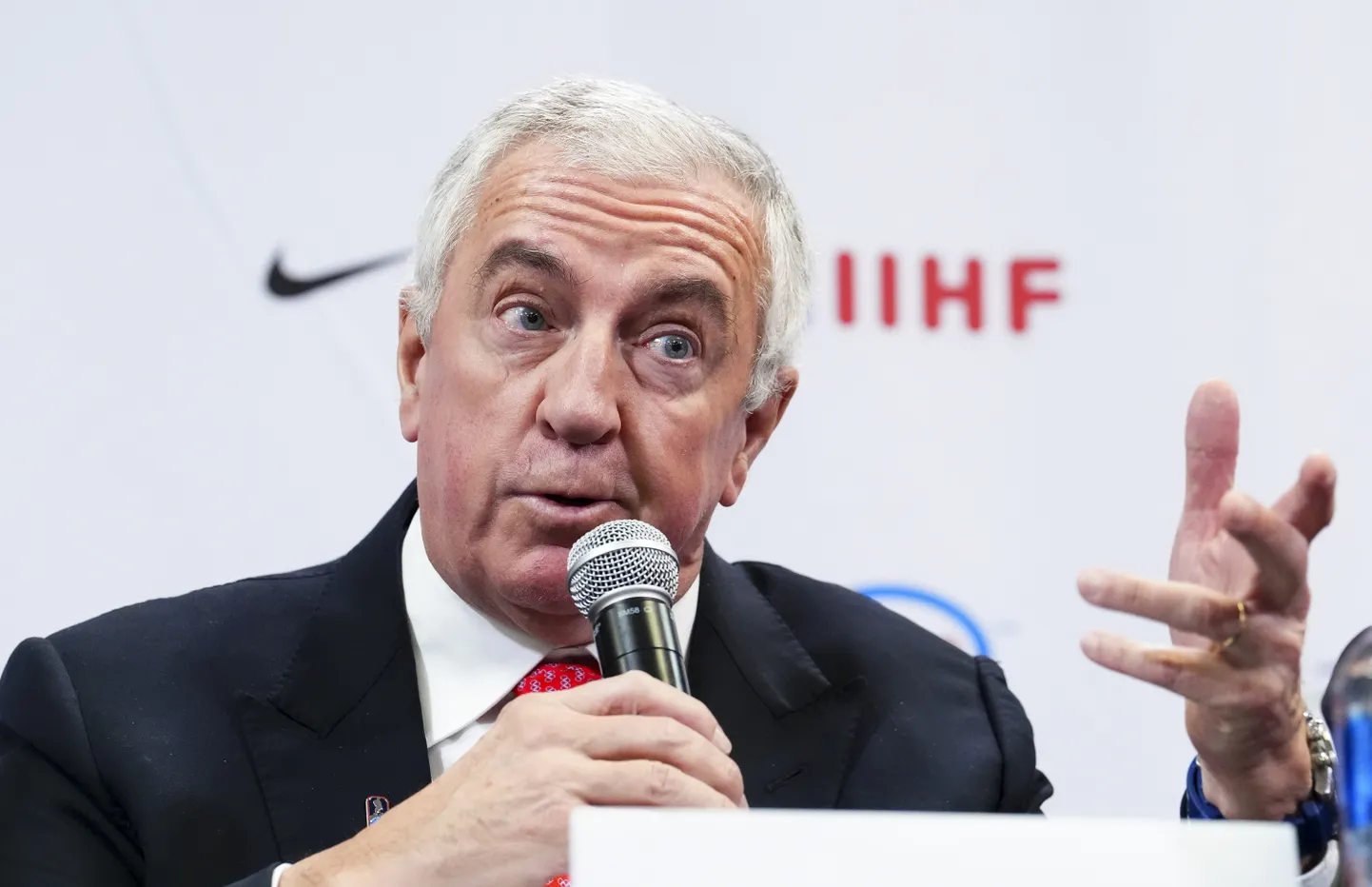 Rahvusvahelise hokiliidu president Luc Tardif.