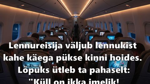 Lennureisija väljub lennukist