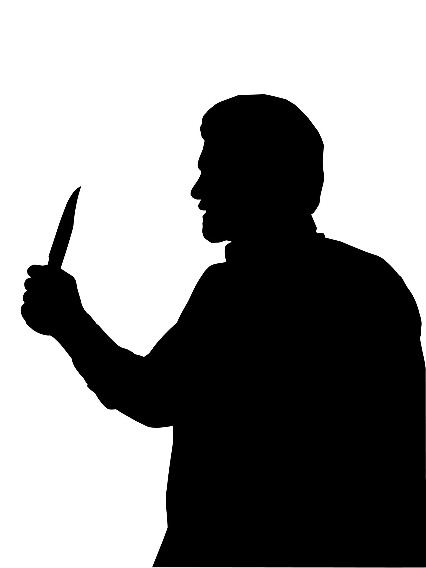 Мужчина с ножом.