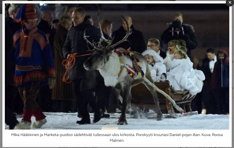 Mika Häkkinen abiellus Rovaniemis