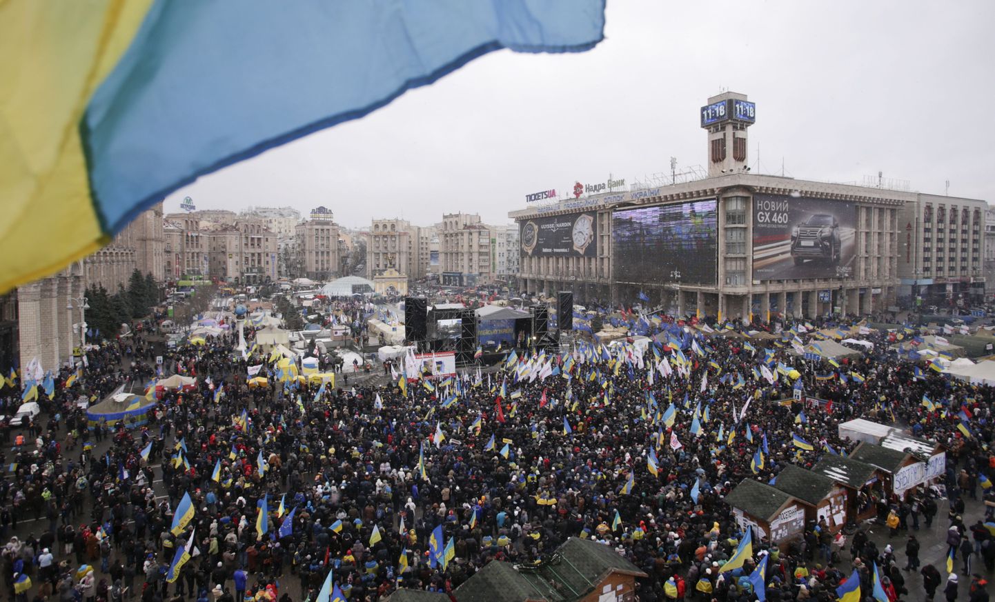 Iseseisvuse väljak ehk Maidan 8. detsembril.