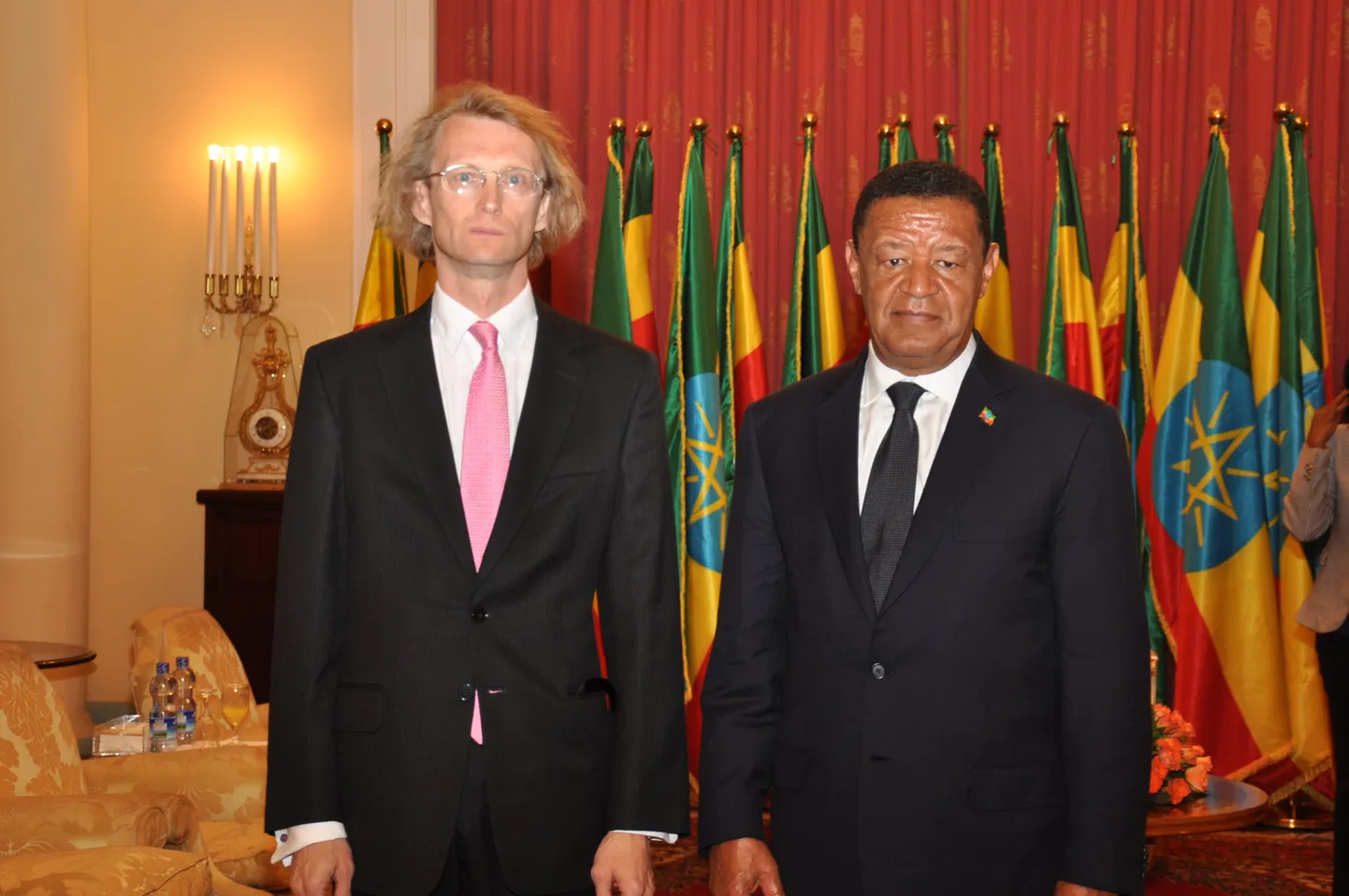 Сандер Сооне и президент Эфиопии Мулату Тешоме.