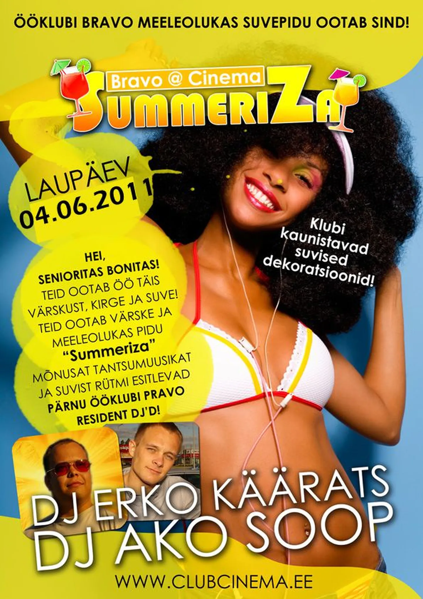 Laupäeval klubi Bravo menukas suveüritus SUMMERIZA Järvakandis!
