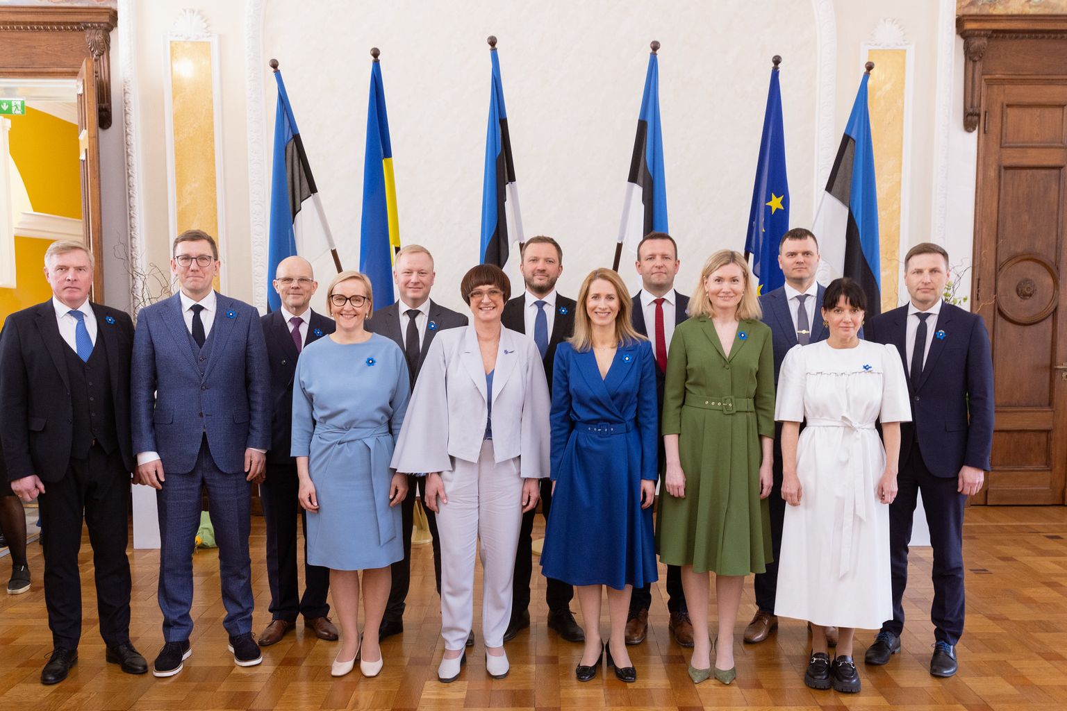 Новый кабинет правительства Эстонии, приступивший к работе 17 апреля 2023 года.