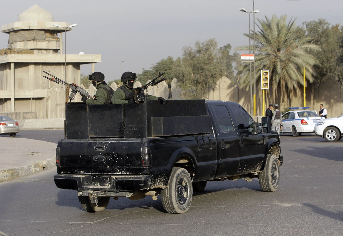 Джип частного охранного предприятия в Багдаде, на площади Аль-Нисор, где в 2007 году произошел инцидент с охранниками из Blackwater.