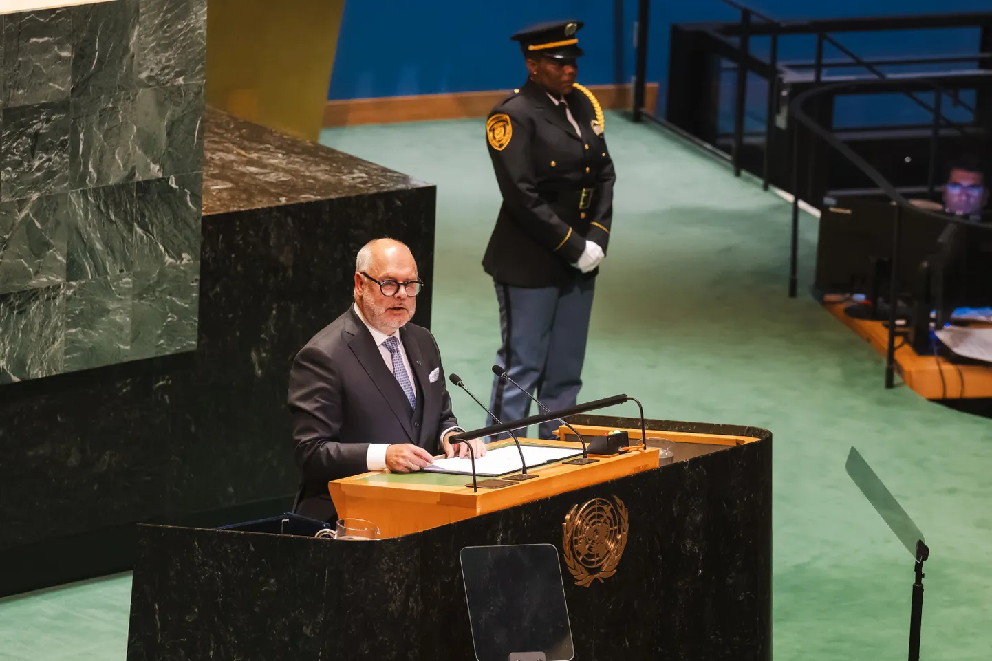 President Alar Karis ÜRO peaassambleel.
