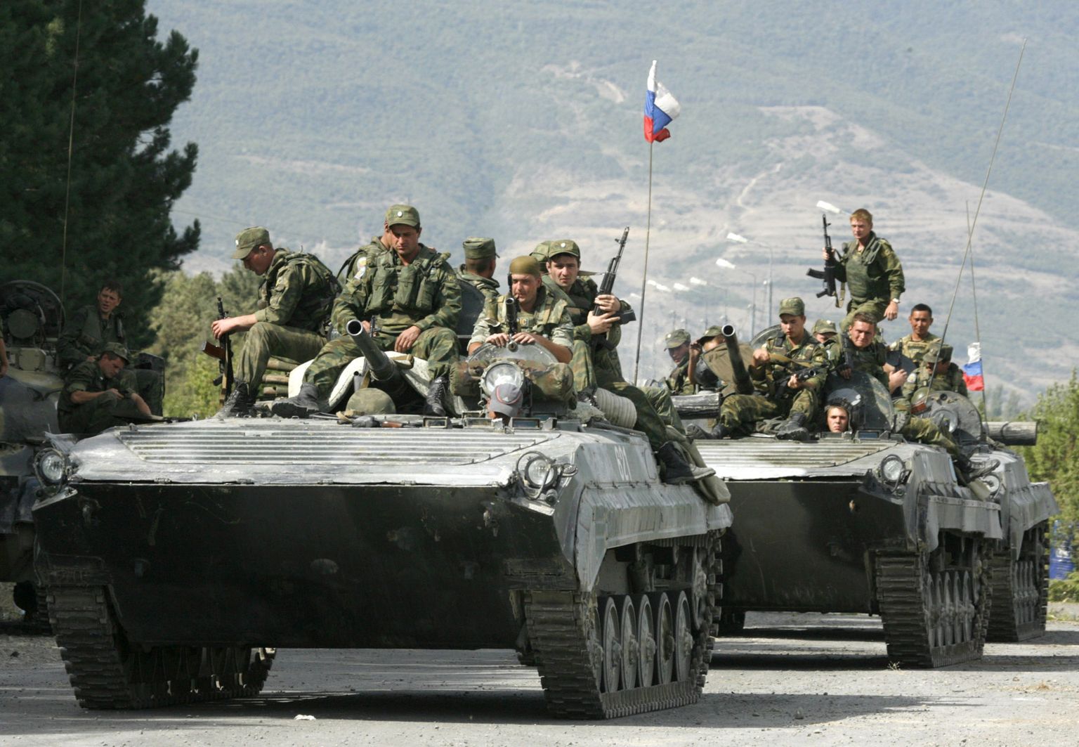 Krievijas karaspēks Gruzijā. Ilustratīvs attēls.