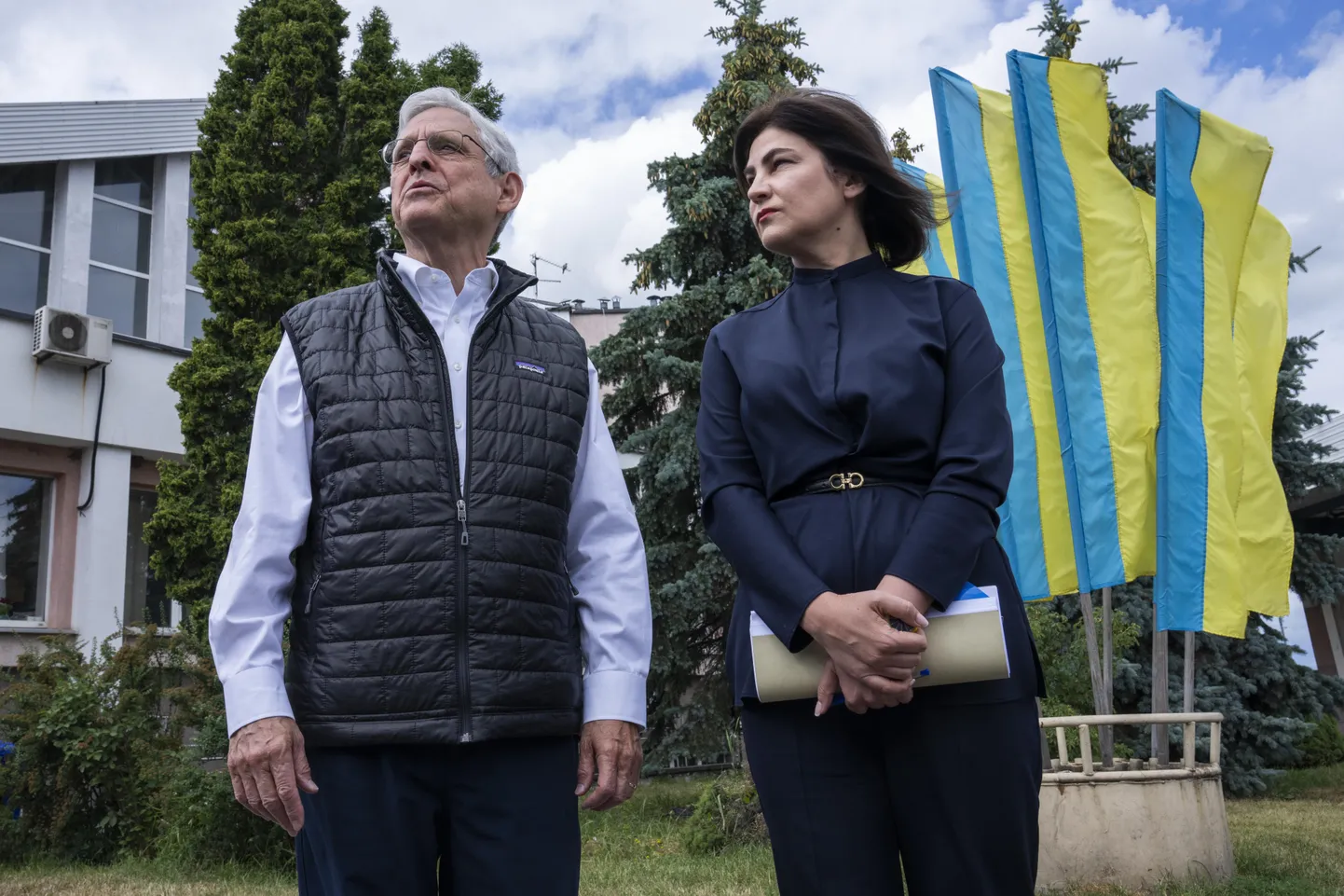 USA justiitsminister Merrick Garland ja Ukraina peaprokurör Irõna Venediktova Krakovetsis, Ukraina ja Poola piiril,