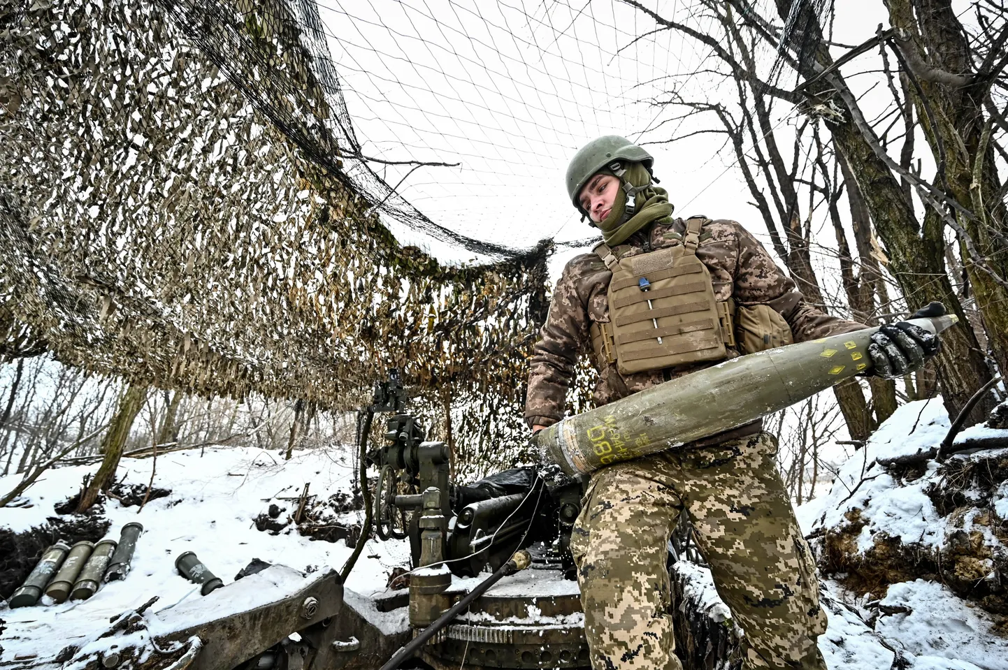 Ukraina sõdur idarindel, 14. jaanuaril 2024. aastal.