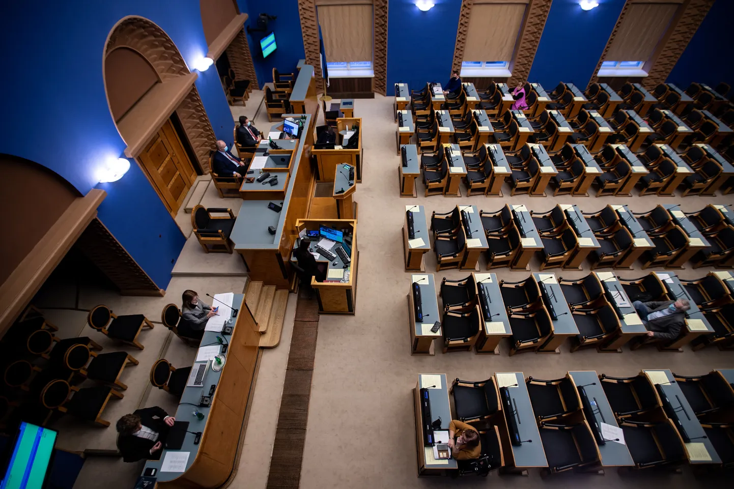Vaade riigikogu saalile.