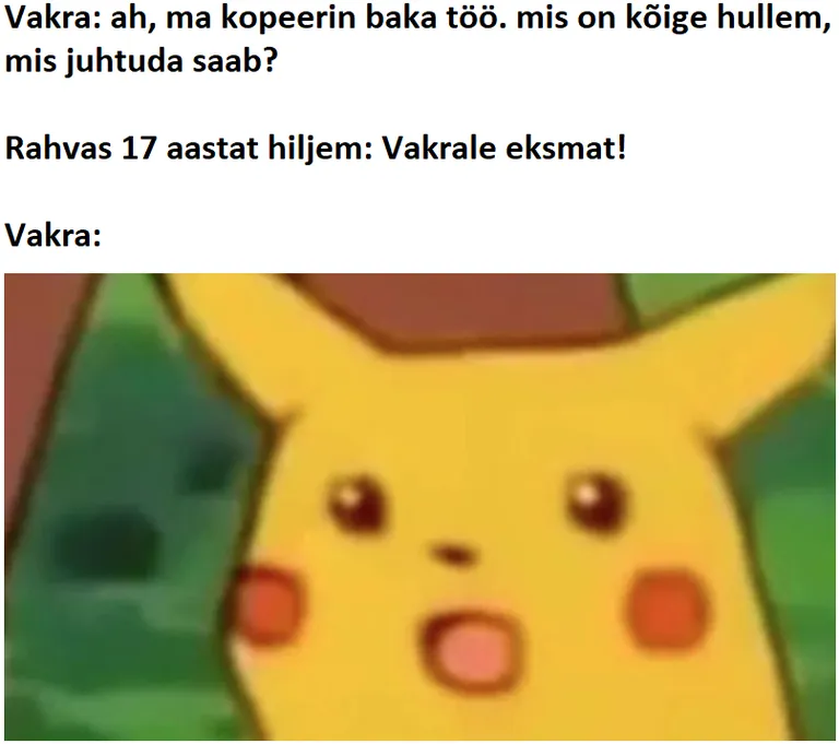 Ka Pikachu on üllatunud