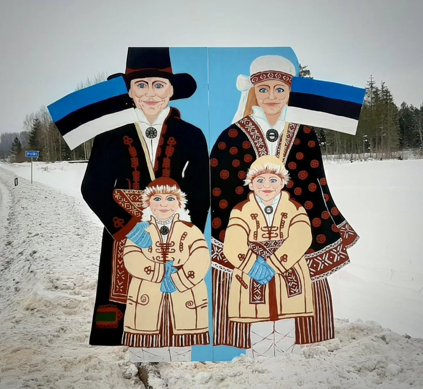 Lõbusa perede joonist valmis Tõrva valla kunstnik ja peris mulk Rosenbergi Ülle.