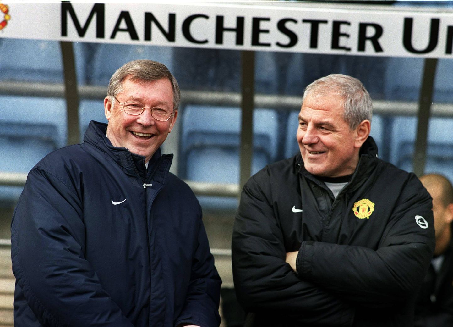 Manchesteri treenerid 2002. aastal: Sir Alex Ferguson ja Walter Smith.