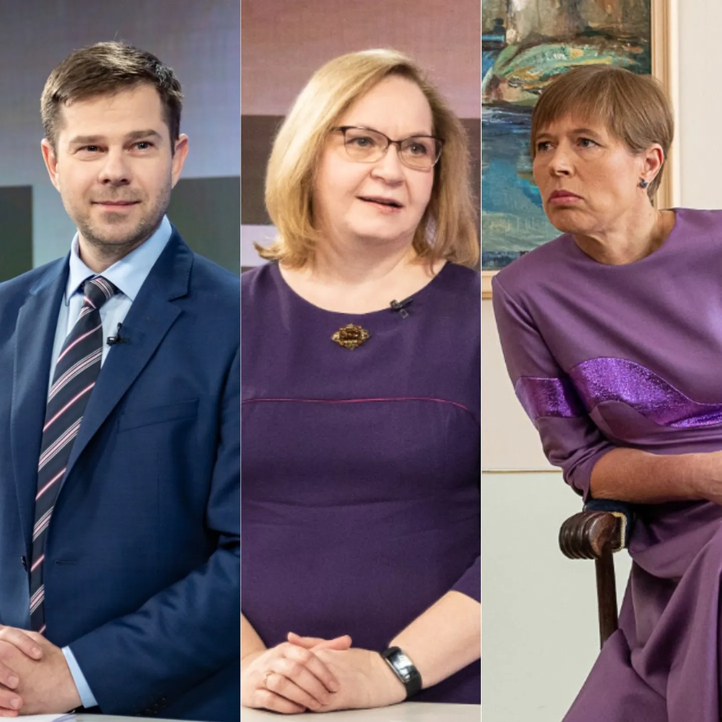 Siseminister Kristian Jaani, justiitsminister Maris Lauri ja president Kersti Kaljulaid.