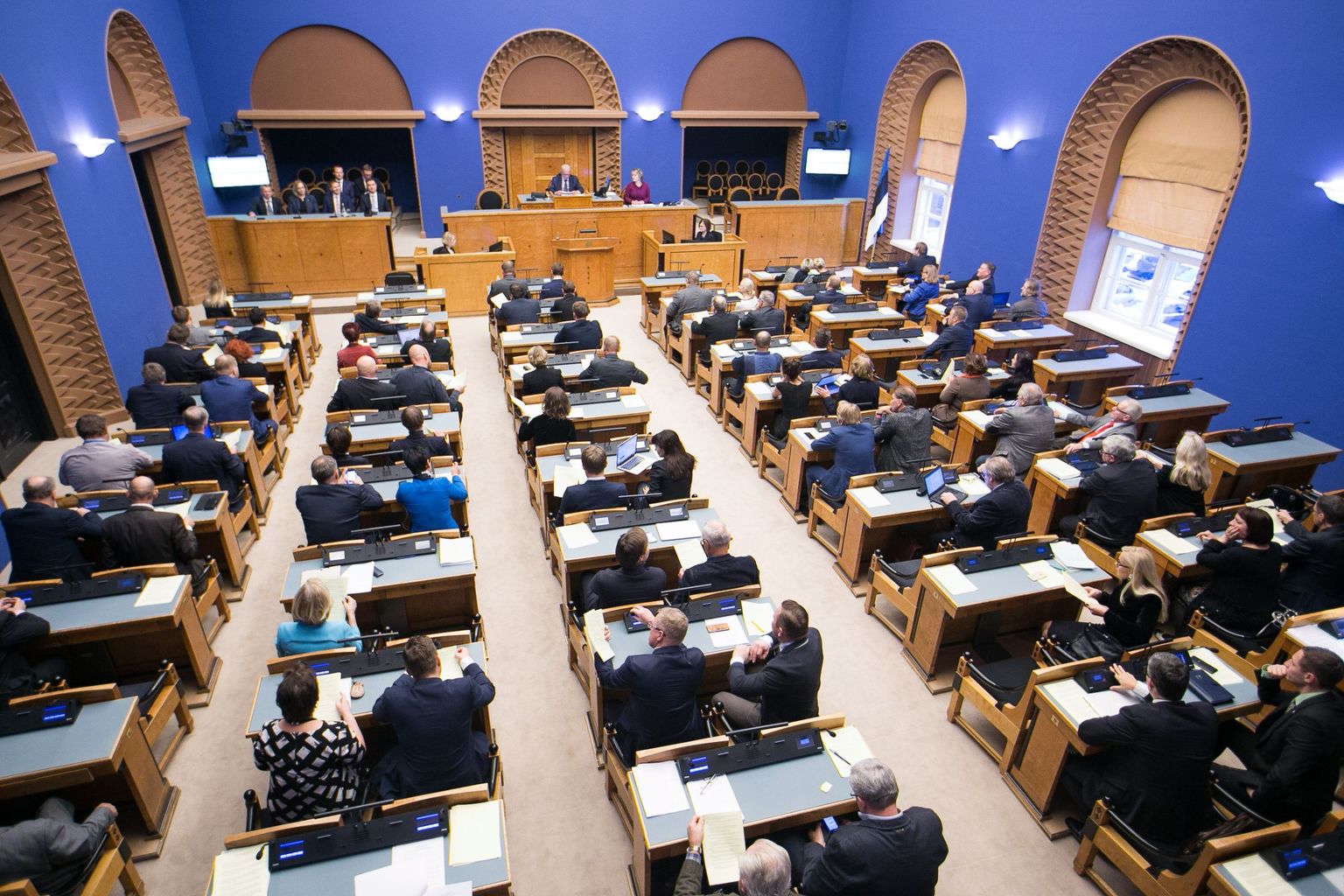 Riigikogu saal.