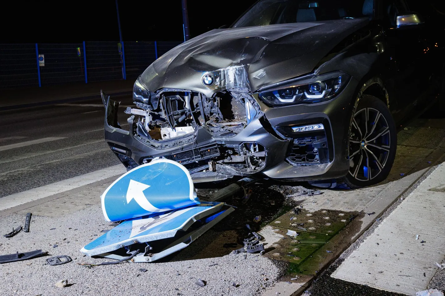 BMW pärast kiirus­katset.