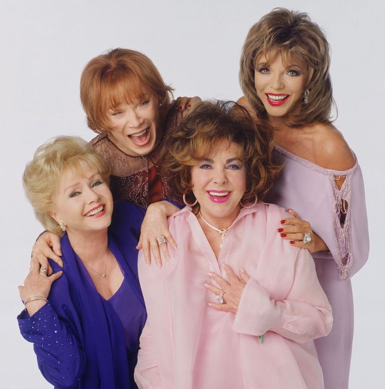 Hollywoodi legendaarsed staarid Debbie Reynolds, Shirley MacLaine, Elizabeth Taylor ja Joan Collins