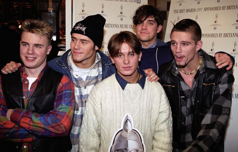Briti poistebänd Take That 1993. aastal: Gary Barlow (vasakult), Howard Donald, Mark Owen, Robbie Williams ja Jason Orange.