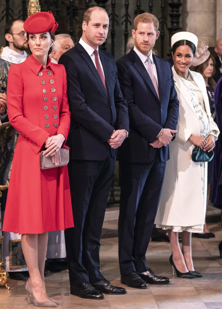 Vasakult: Cambridge'i hertsoginna Catherine, prints William, prints Harry ja Sussexi hertsoginna Meghan 11. märtsil Londonis Westminster Abbeys