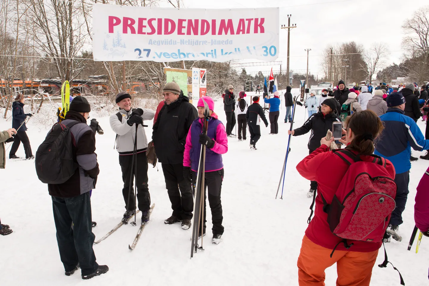 Eelmisel aastal soosis ilm presidendimatkale tulnud suusasõpru.