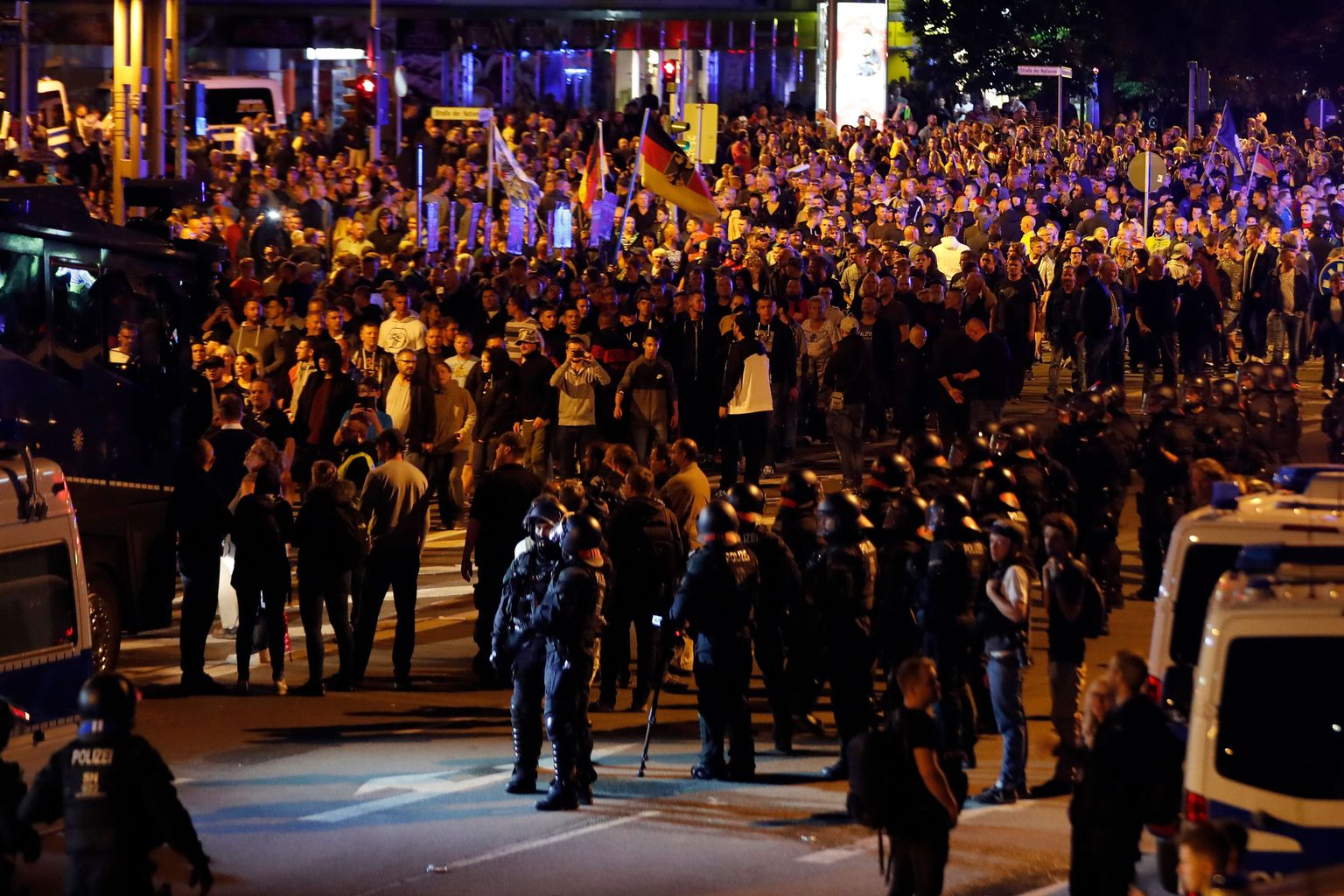 Protesti pret "ārzemniekiem noziedzniekiem" Vācijā. Ilustratīvs foto