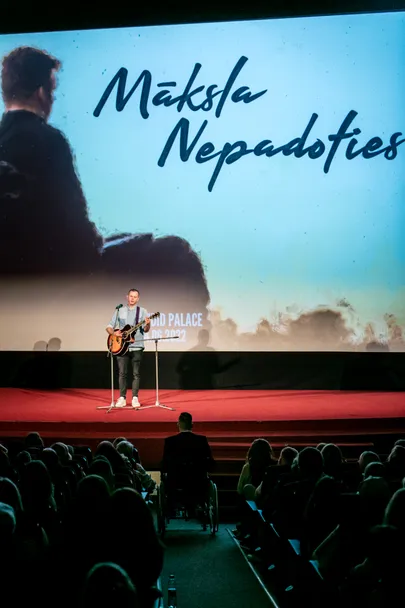 Петерис Упелниекс на премьере фильма