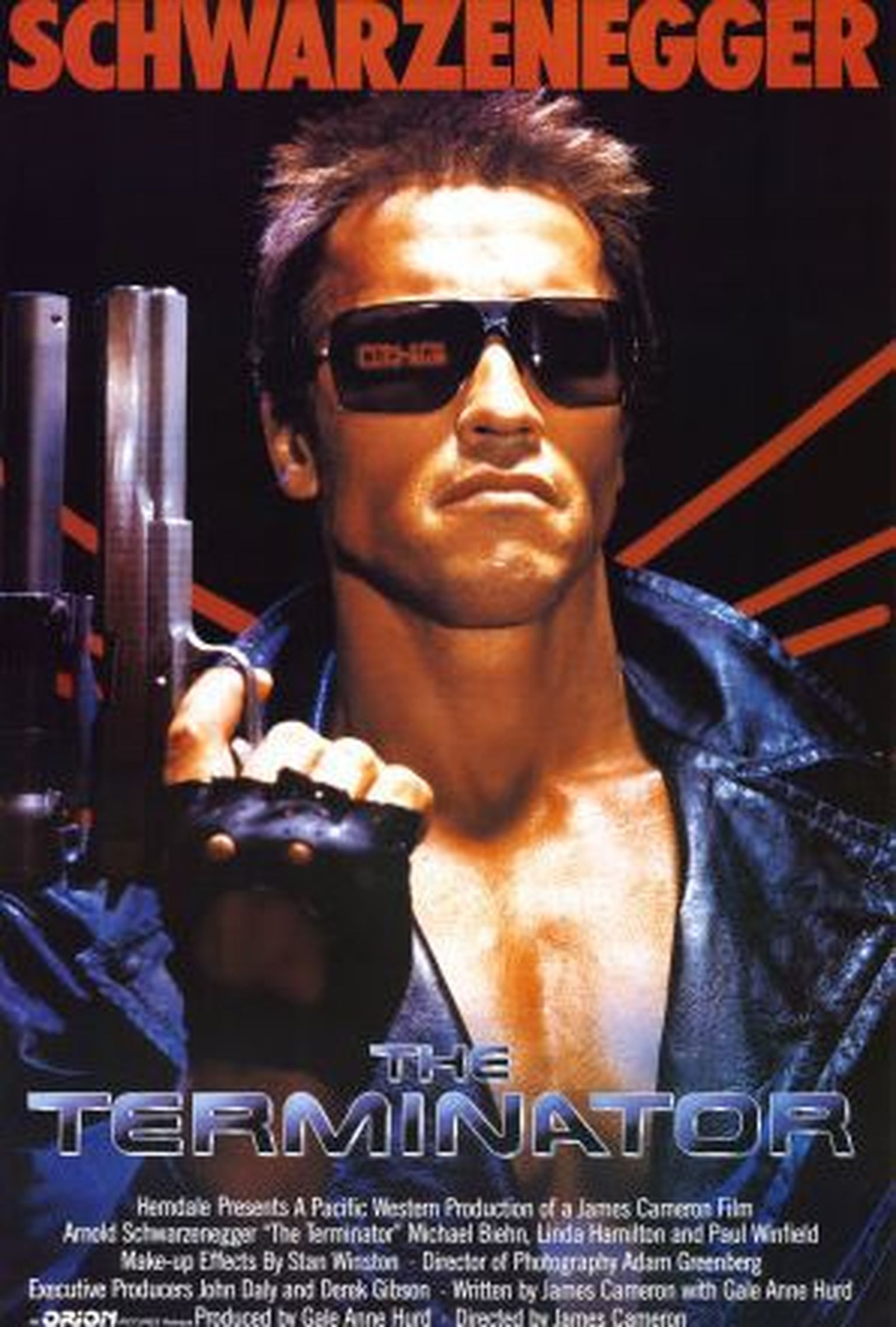 1984. aasta filmi «Terminaator» reklaamplakat. Pildil Arnold Schwarzenegger