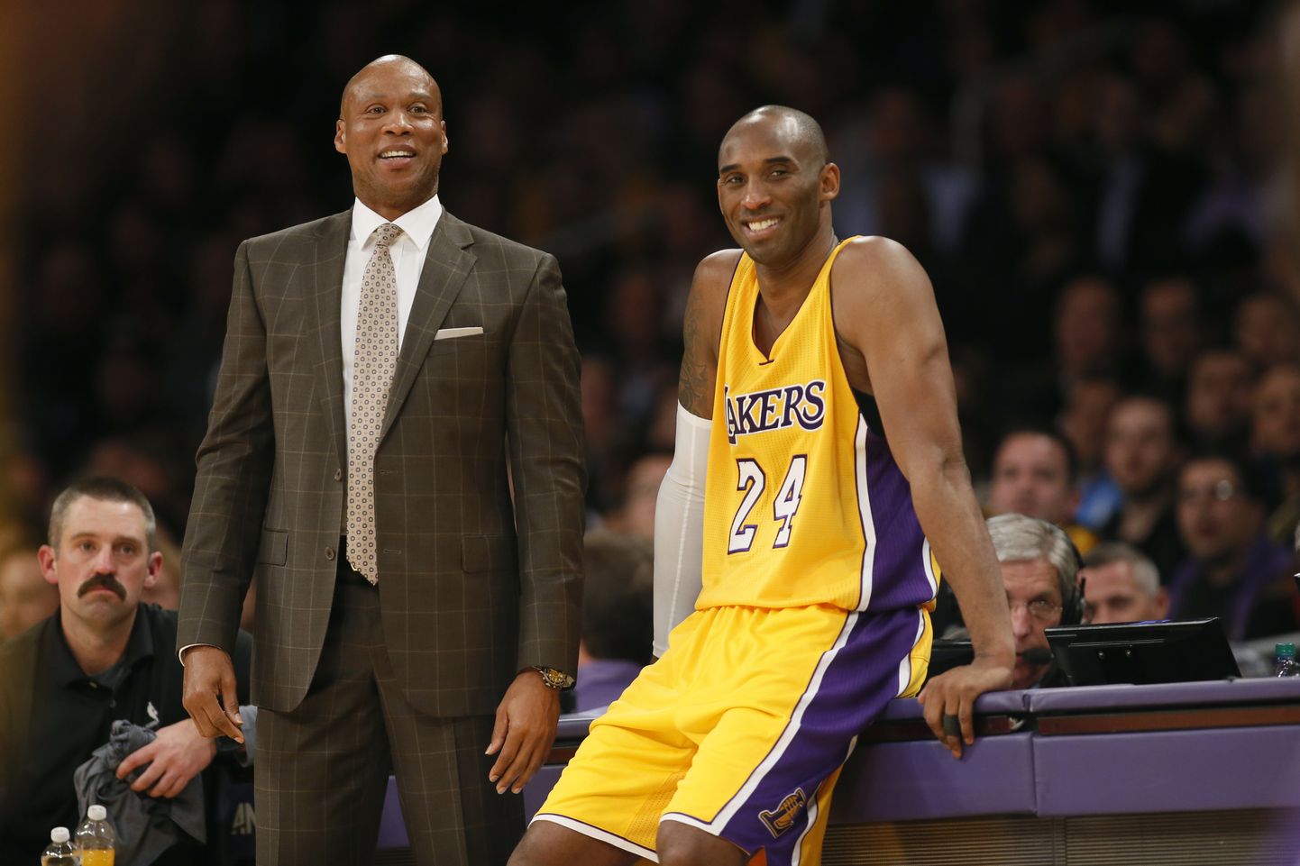 Aastatel 2014-2016 Los Angeles Lakersit tüürinud Byron Scott (vasakul) ja Kobe Bryant.