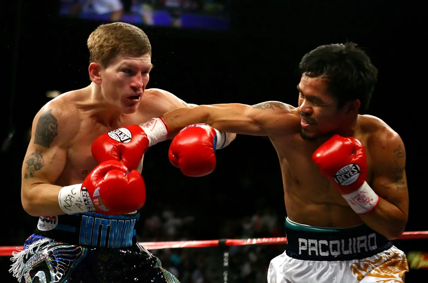 Ricky Hatton (vasakul) ja Manny Pacquiao  2009. aastal tiitlimatšis.