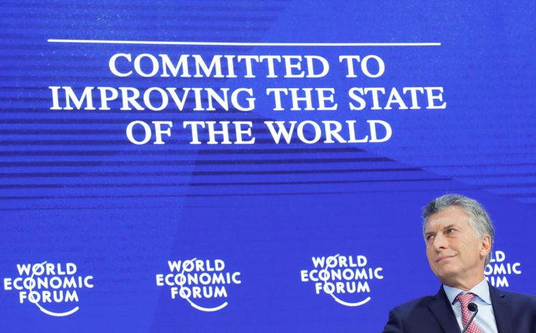 Šveitsis Davosis toimub Maailma Majandusfoorum. Pildil Argentina president Mauricio Macri
