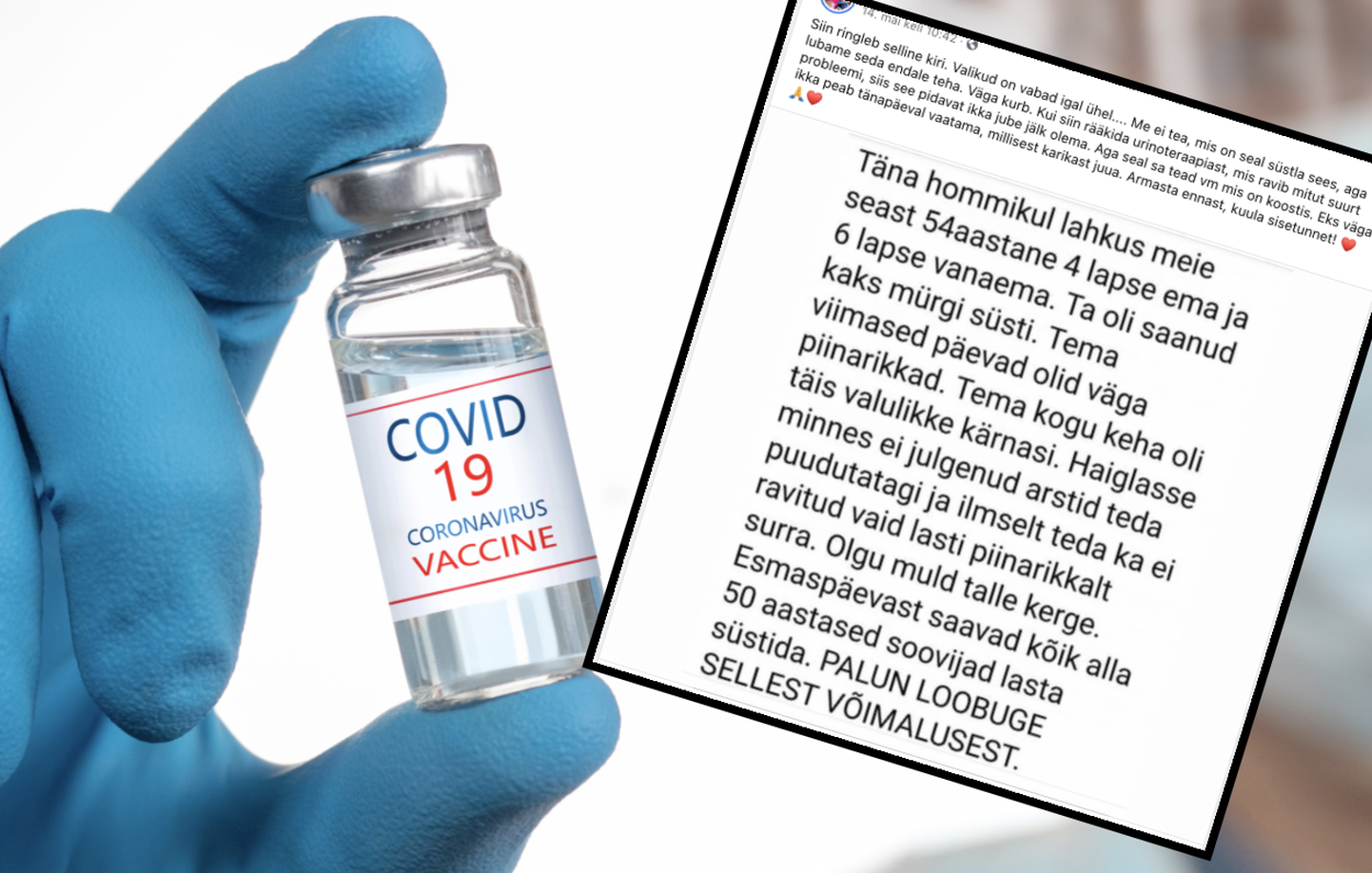 Paar päeva enne vaktsineerimisväravate avanemist kõigile soovijatele levis Facebookis õudusfilmilik lugu naisest, kes pärast kahte vaktsiinidoosi suri.