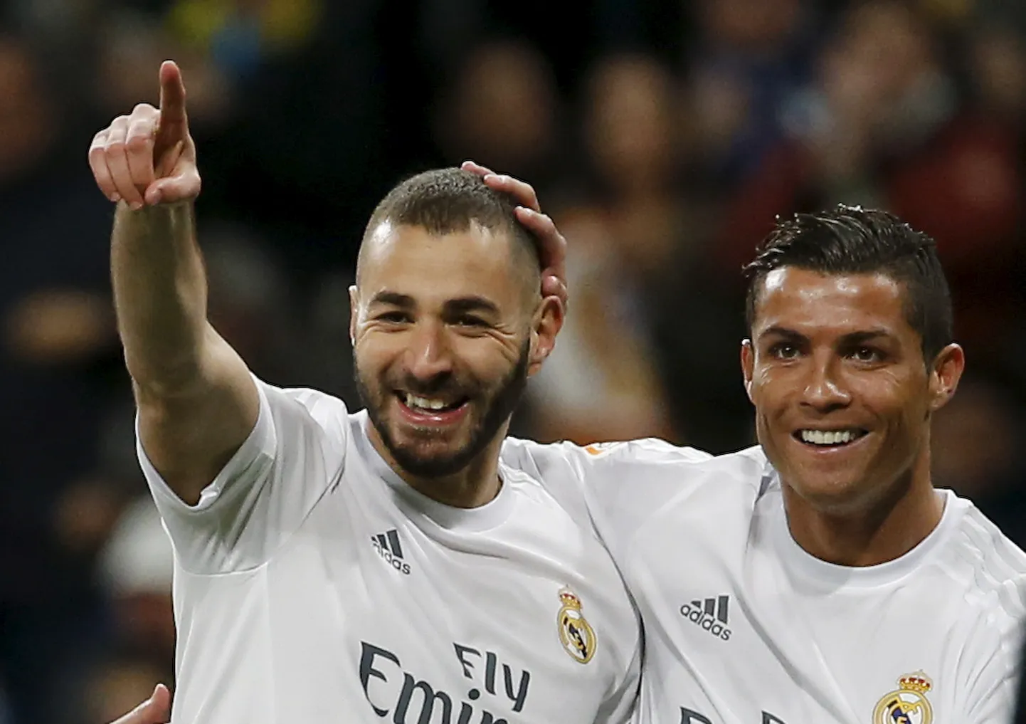 Karim Benzema ja Cristiano Ronaldo.