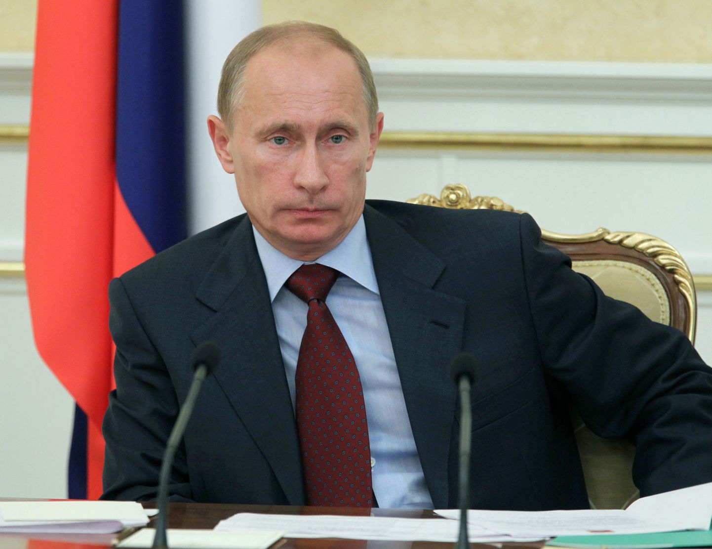Vladimir Putin täna Moskvas valitsusistungil.