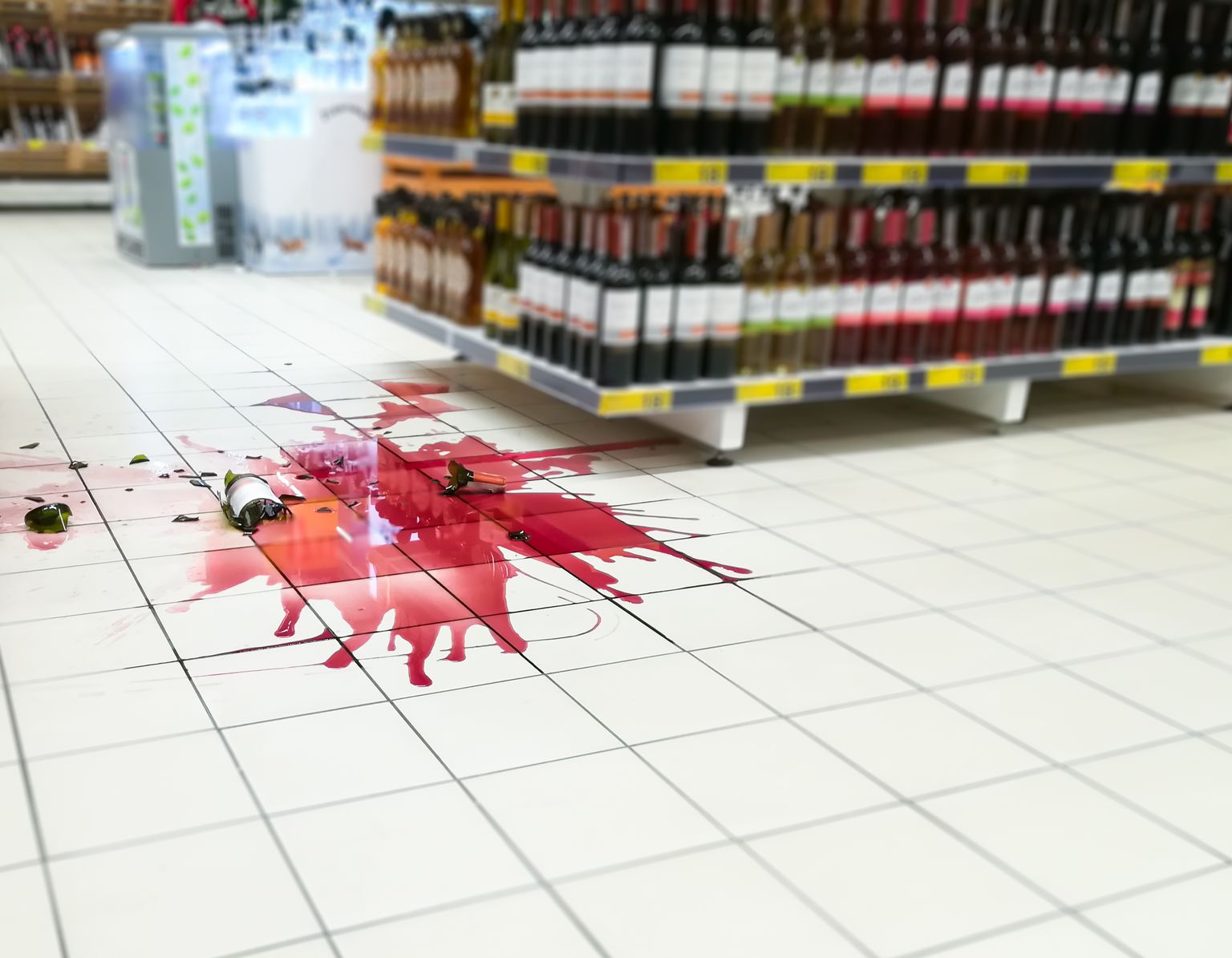 Sasista vīna pudele lielveikalā. Ilustratīvs attēls.