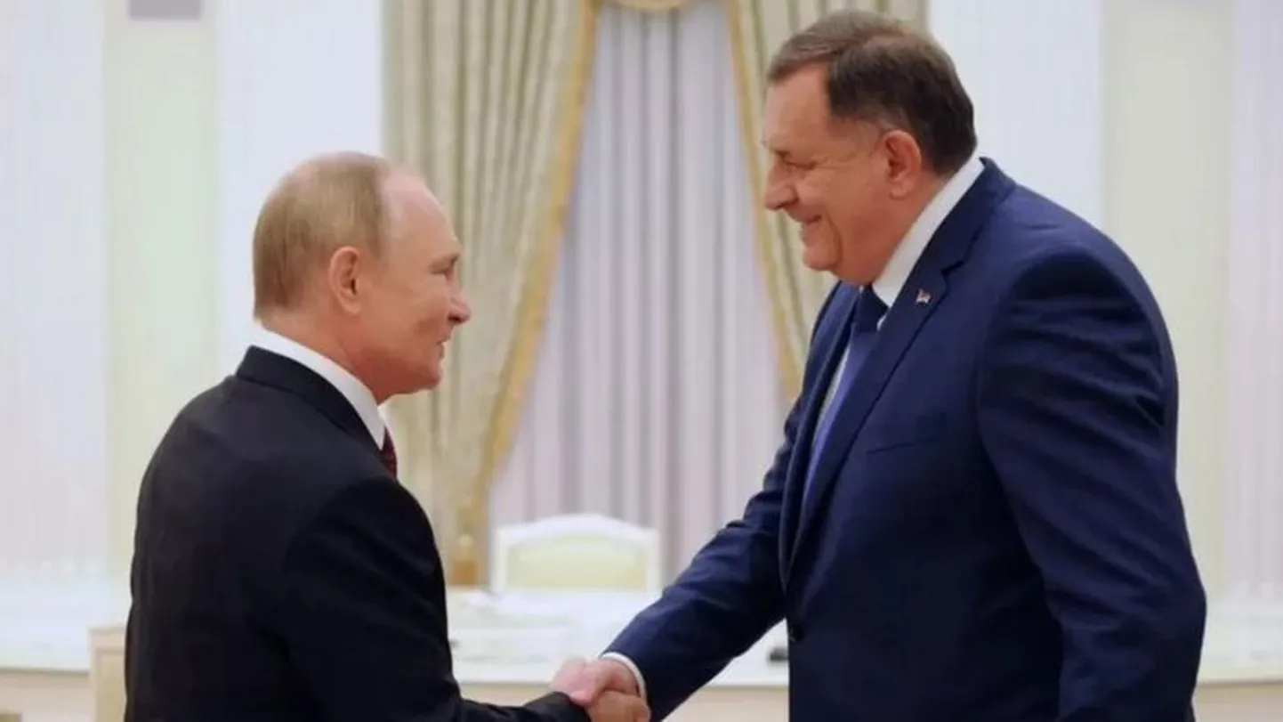 В 2022 году, после начала войны в Украине, лидер боснийских сербов Милорад Додик побывал в Москве дважды (архив).