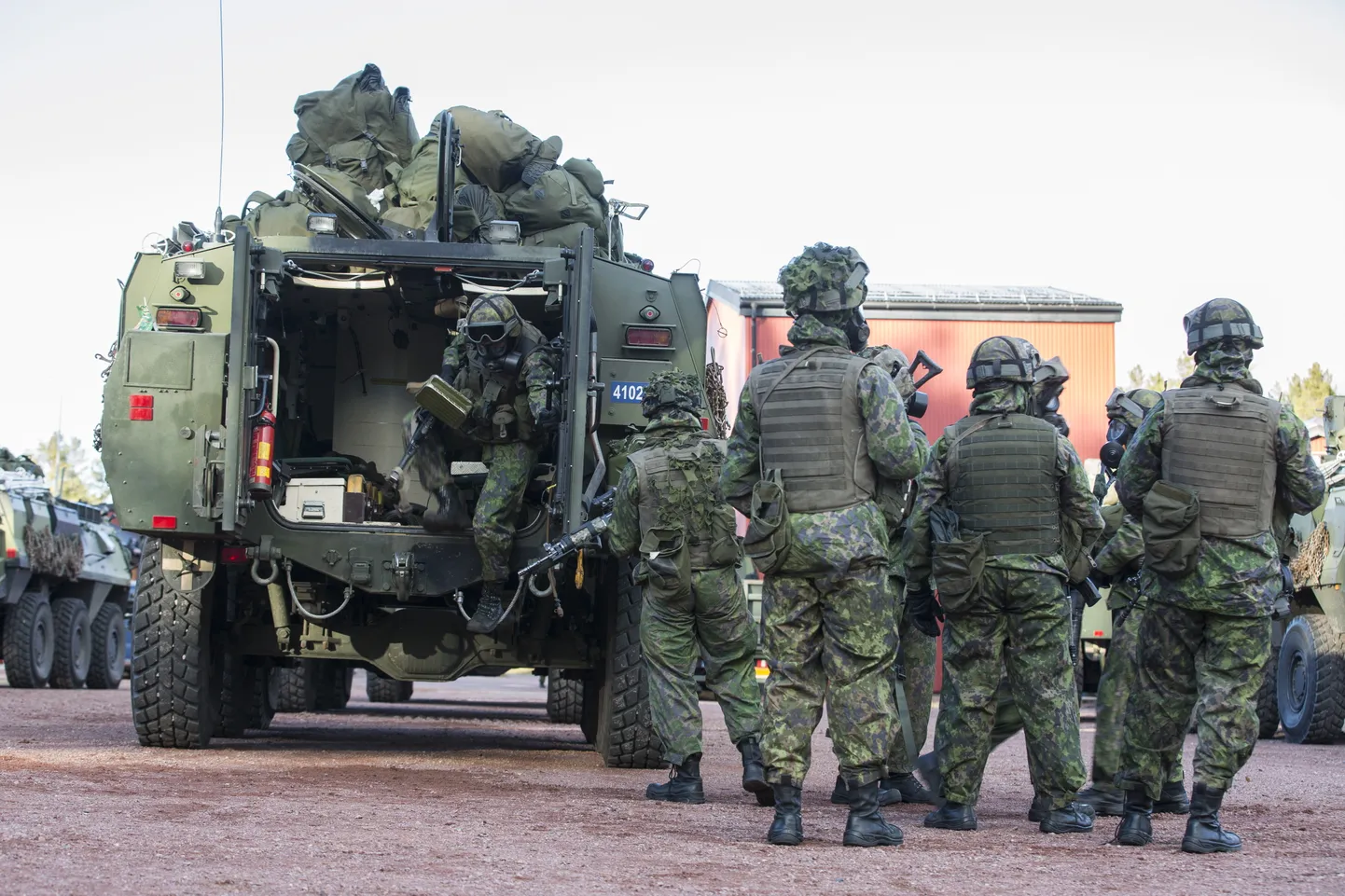 Soome kaitsejõud valmistumas NATO õppuseks Lapimaal. 26. oktoober 2018.