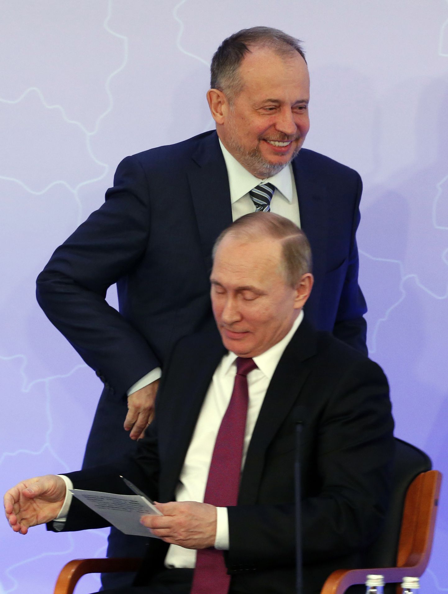 Venemaa üks rikkamaid oligarhe, terasemagnaat Vladimir Lisin koos Vladimir Putiniga.