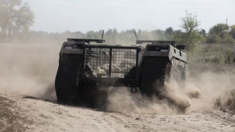 Milremi robotsõiduk langes sõjarindel venelaste kätte