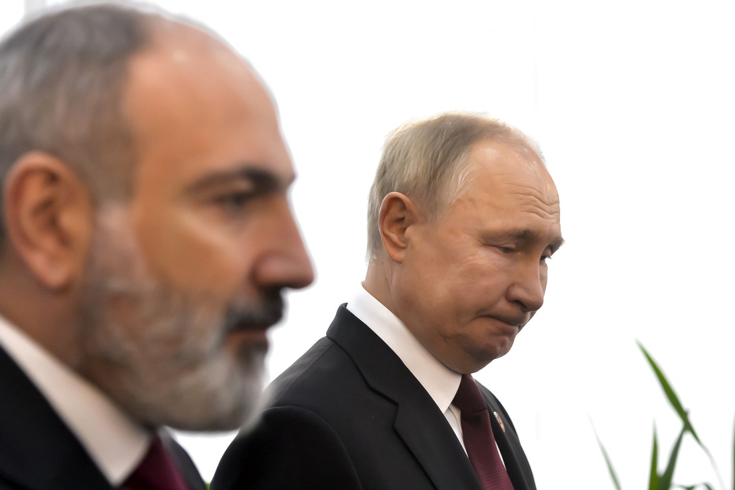 Armeenia peaminister Nikol Pashinyan ja Venemaa president Vladimir Putin täna Euraasia majandusühenduse kokkusaamisel.