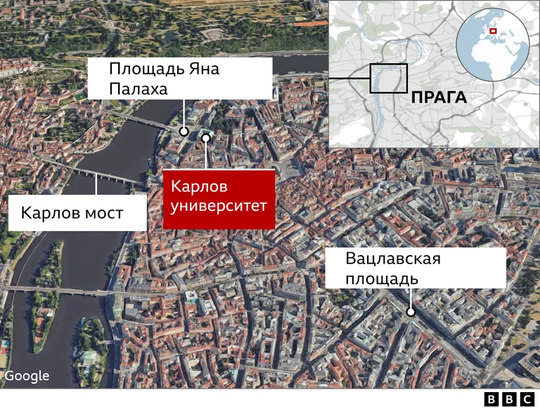 Карта Праги.