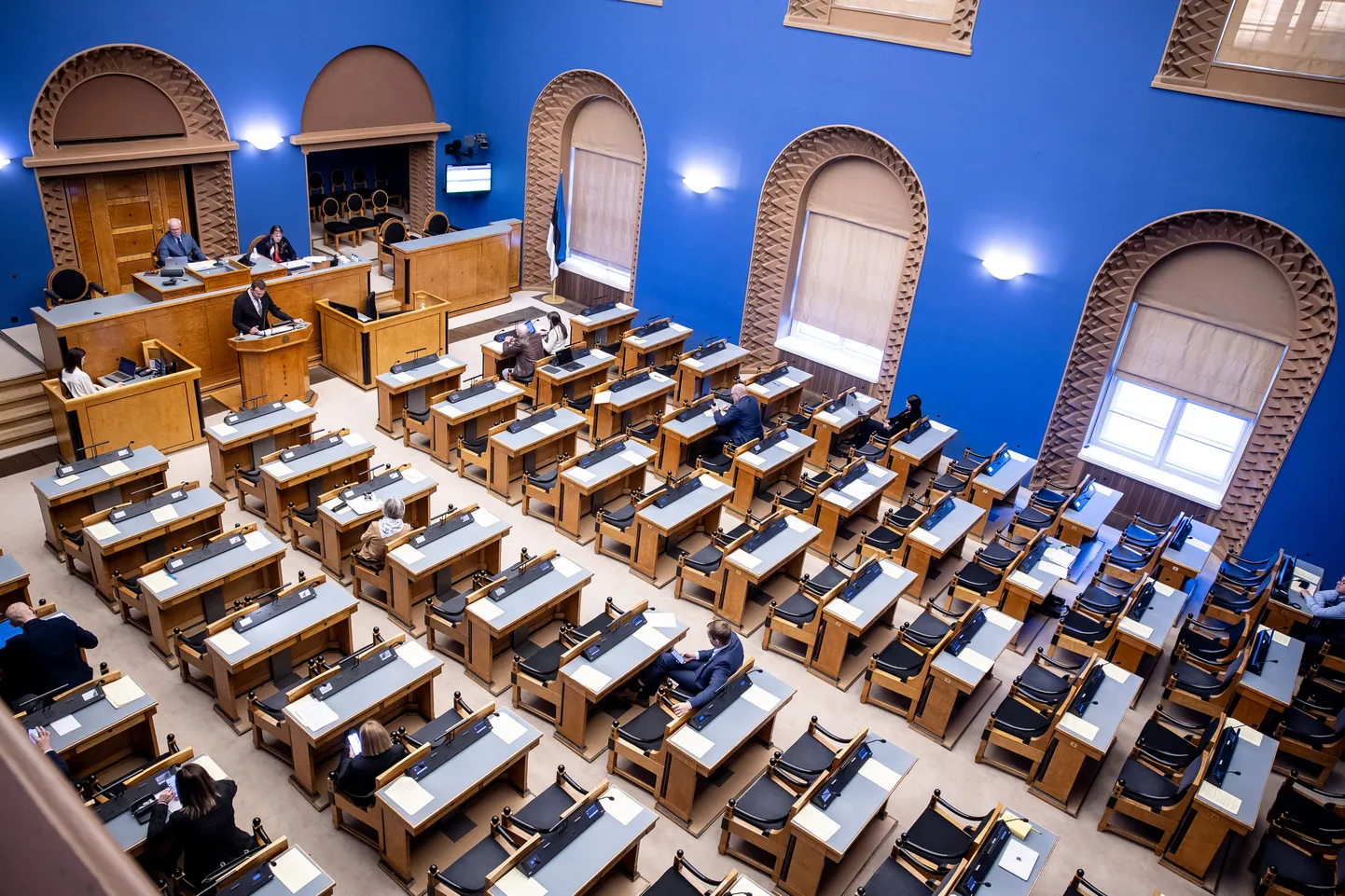 Riigikogu suur istungitesaal.