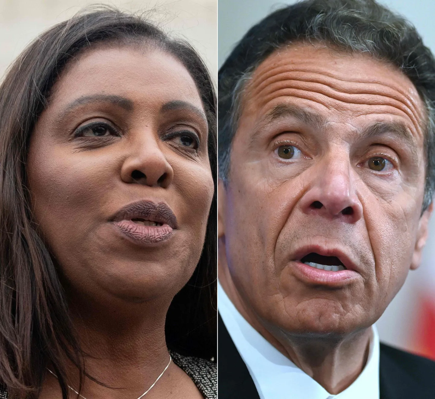 Letitia James ja Andrew Cuomo.