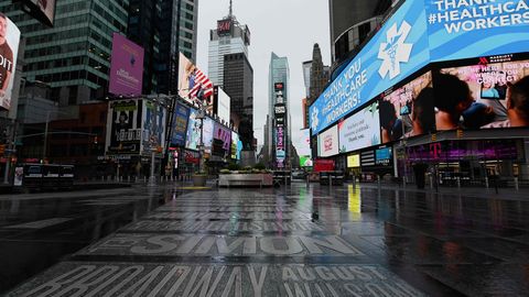 9.aprill 2020 Times Square, New York. 9.aprill 2020 Times Square, New York.