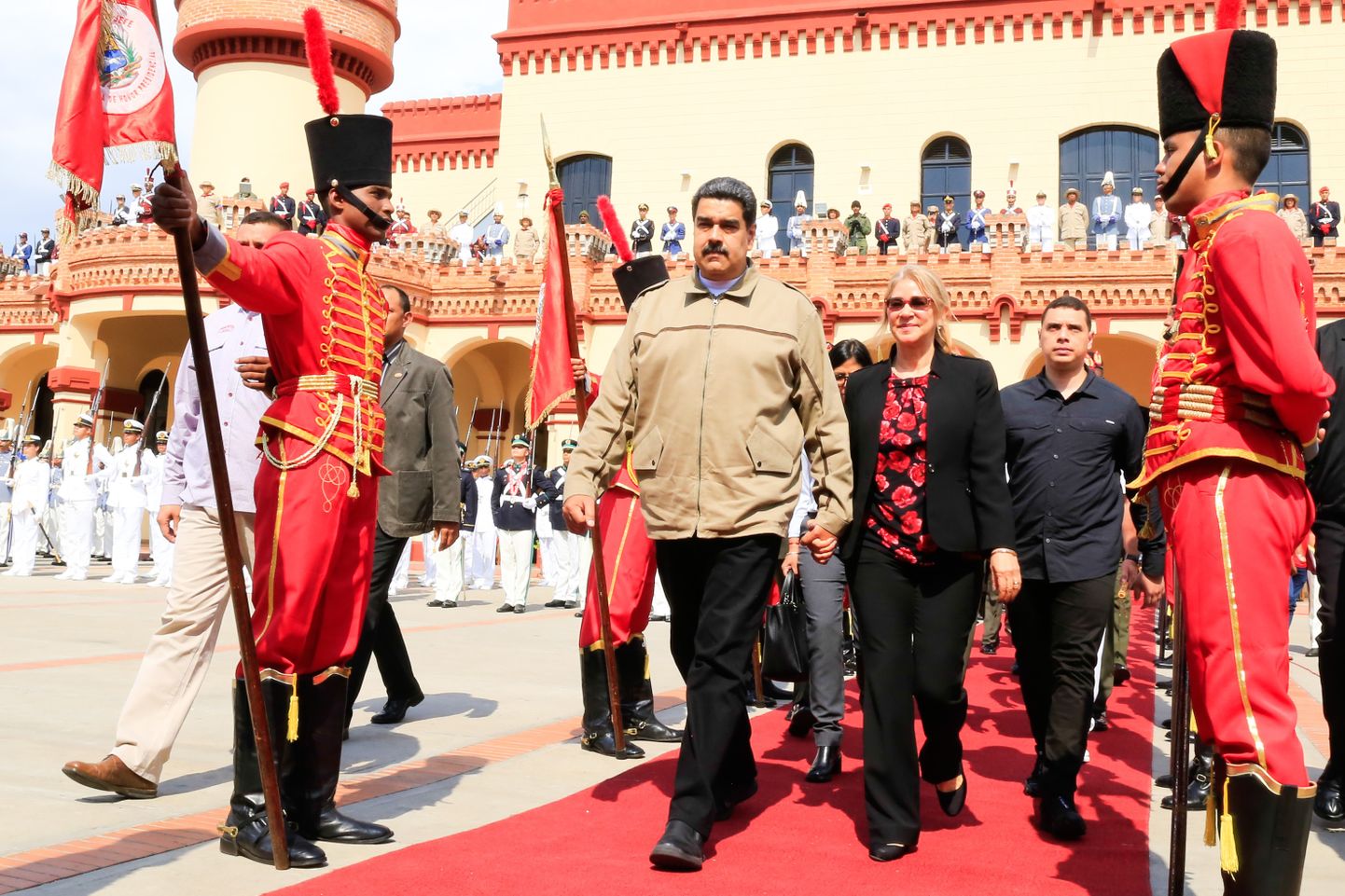 President Nicolas Maduro ja esileedi Cilia Flores Hugo Chavezi mälestusüritusel.