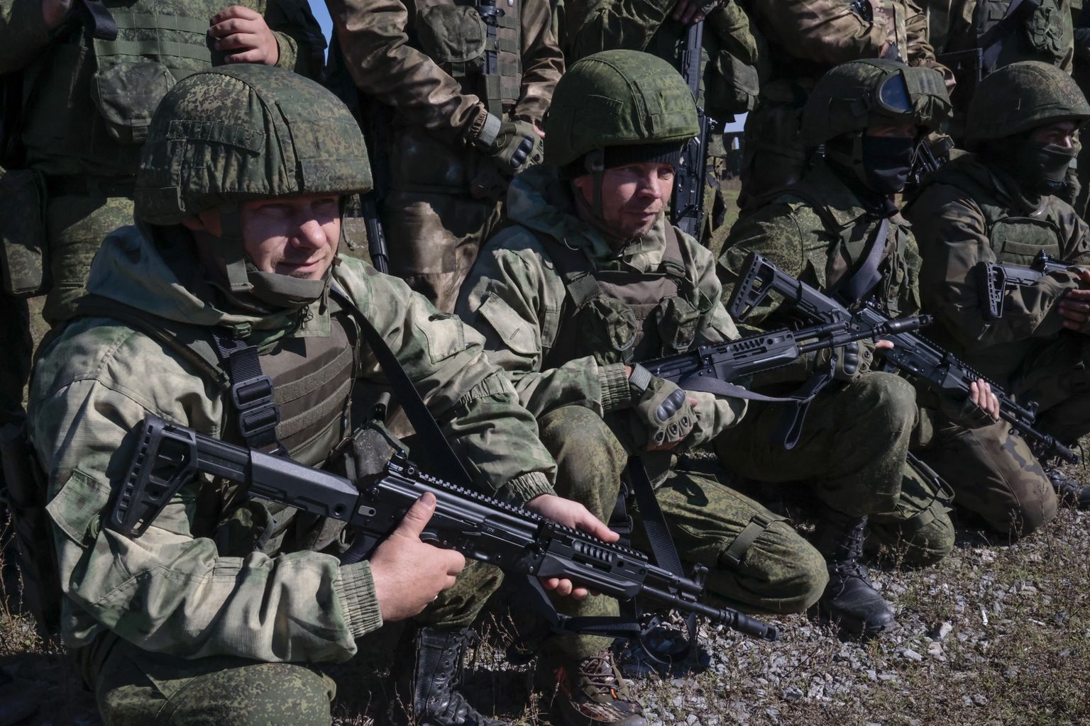 Venemaa mobiliseeritud 5. oktoobril 2022 Ukrainas separatistlikus Donetskis laskmisharjutusel