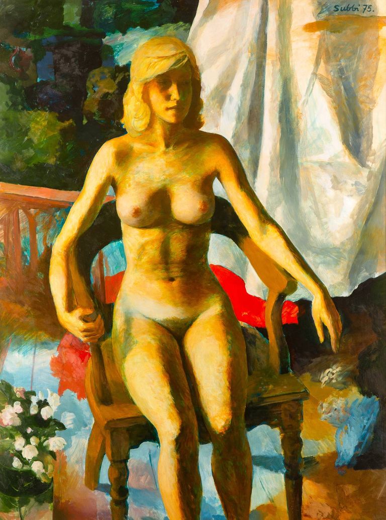 Olev Subbi maal «Tütarlaps palkonil» (1975).