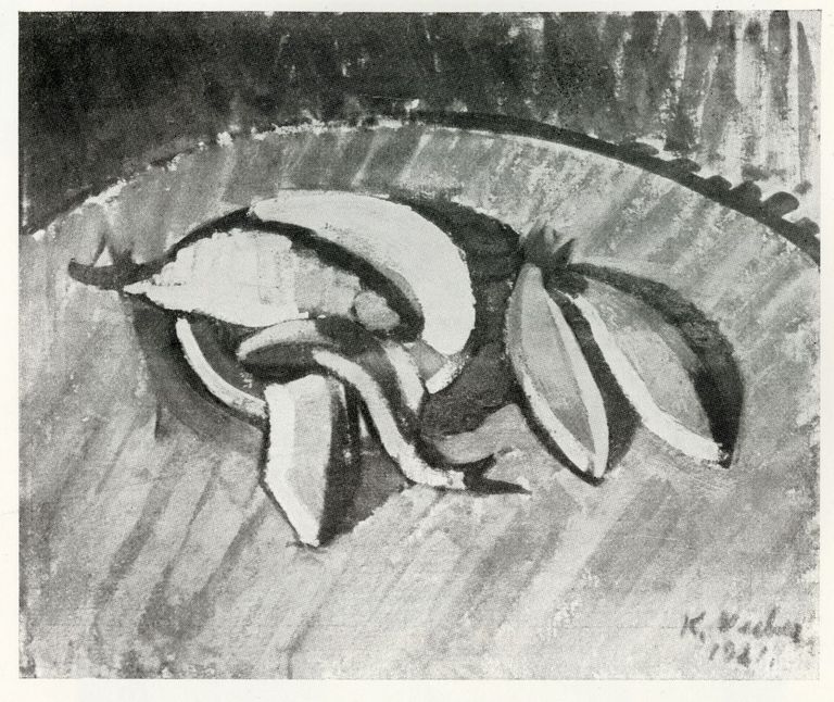 Kuno Veeber. Natüürmort kaladega. 1921. Õli